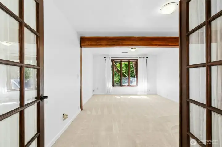 French doors to another bedroom