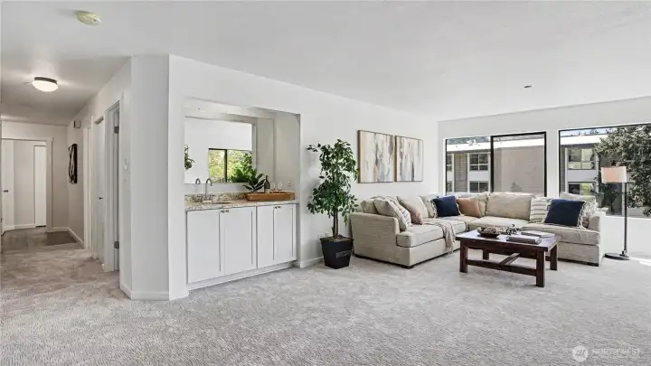 This light-filled 2-bedroom, 1.75-bath condo offers the perfect combination of convenience and serene surroundings.