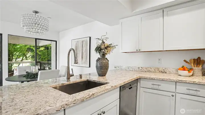 Sink is ideally positioned for easy entertaining and everyday living.