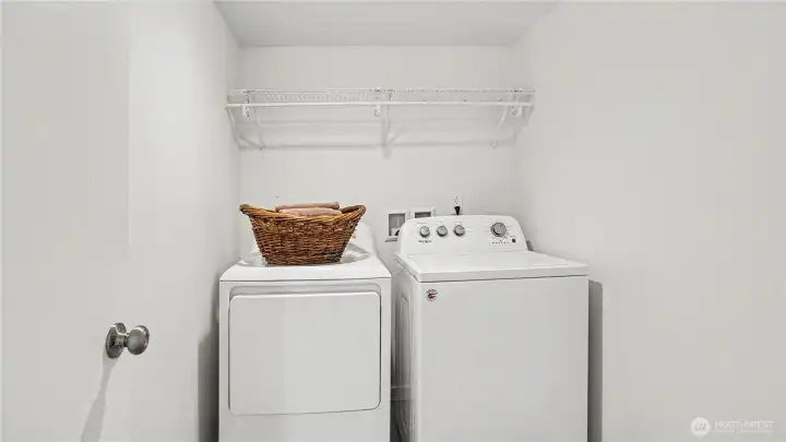 In-unit laundry room.