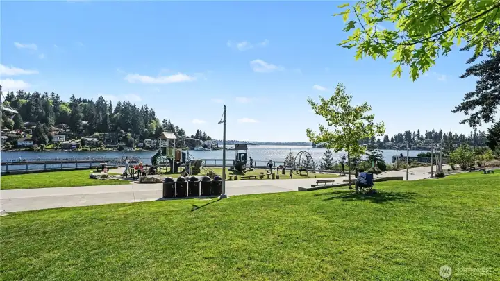 Take in peaceful strolls by the bay just moments from home.