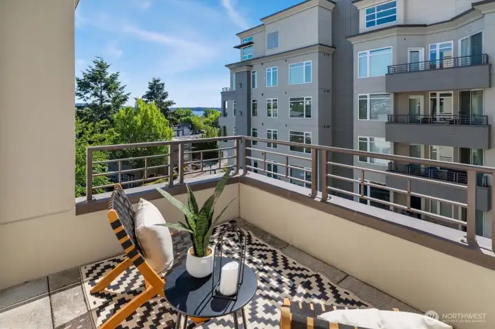 Enjoy Lake Washington Views from your private south west facing balcony