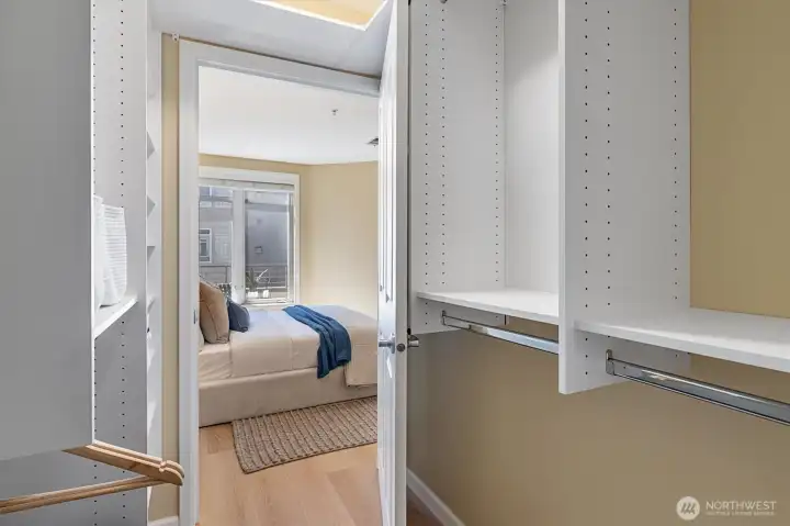 Walk in closet with built ins