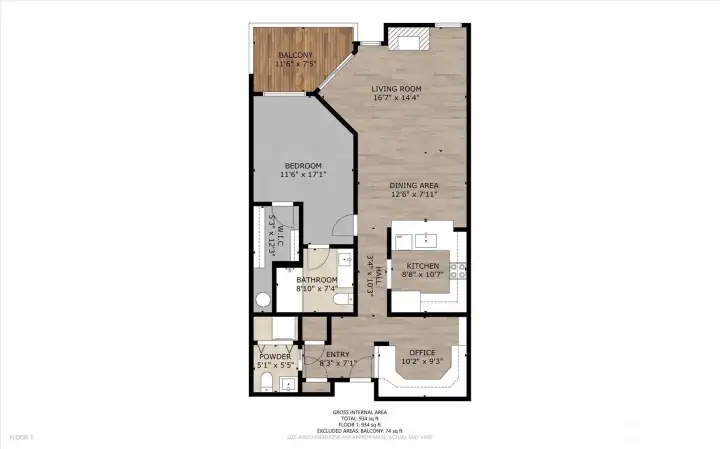Detailed floor plan