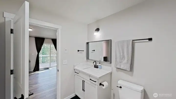 Lower level half bath