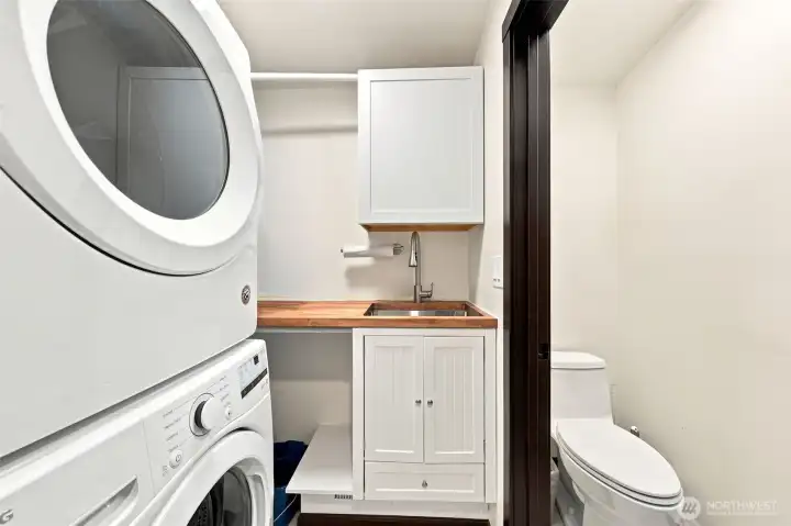 Laundry and half bath Laundry and half bath