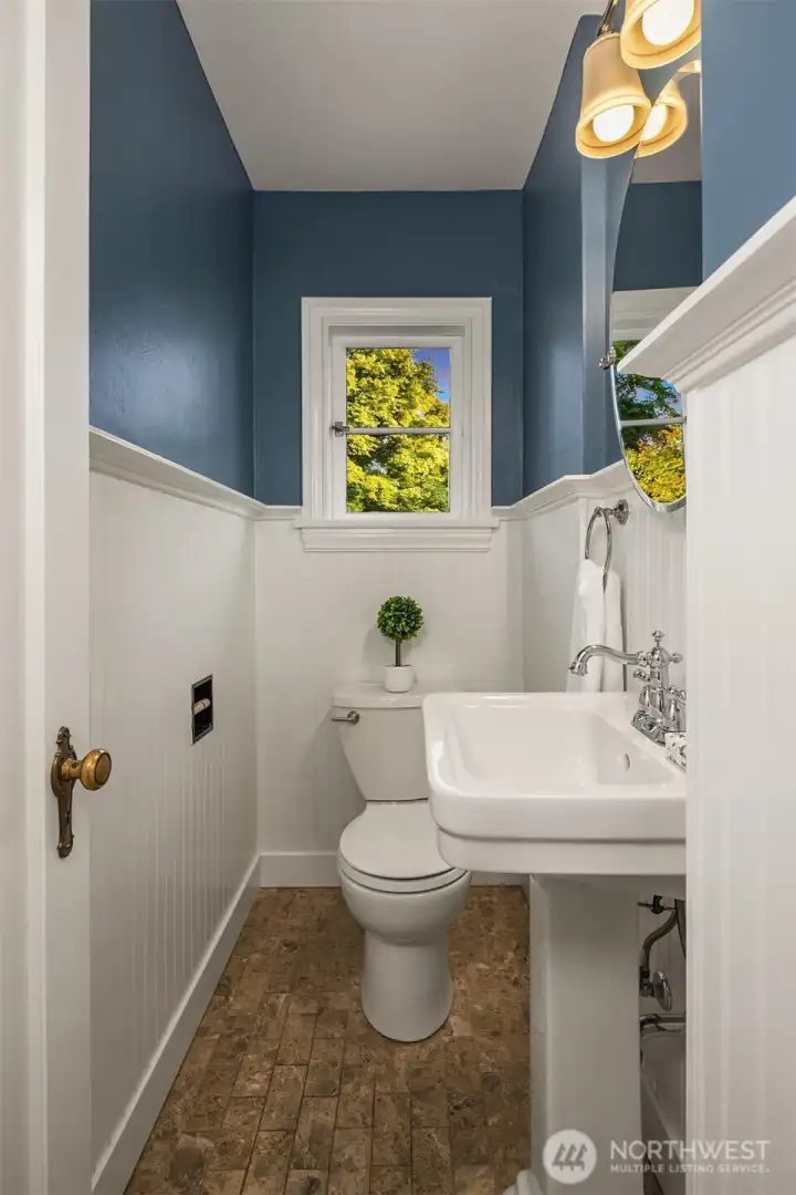 Powder room on the main floor Powder room on the main floor