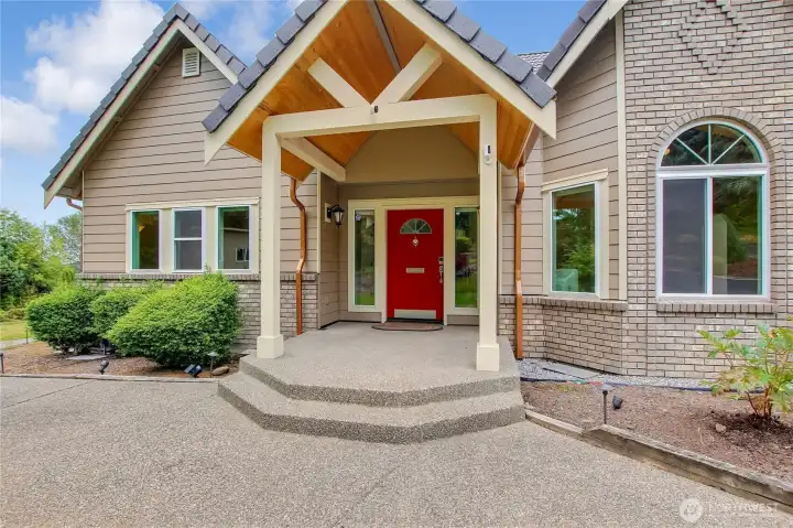 Covered front entry way Covered front entry way
