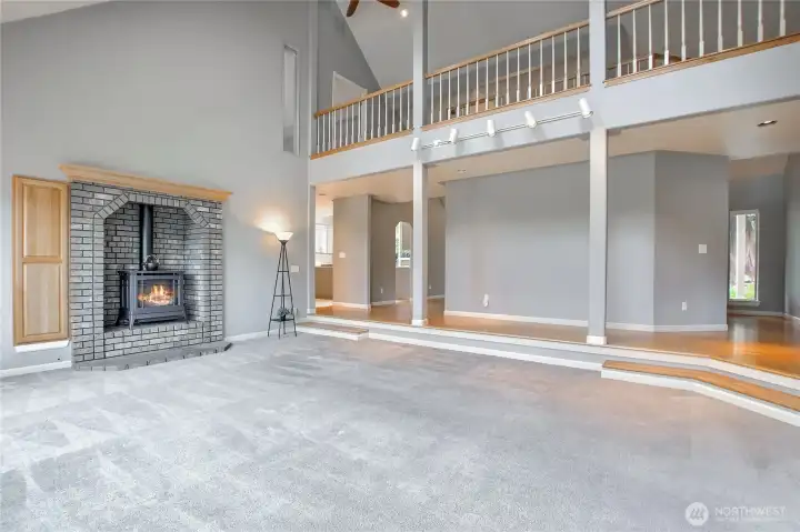 Upstairs - primary on West wing and ensuite on East wing separated with bridge Upstairs - primary on West wing and ensuite on East wing separated with bridge
