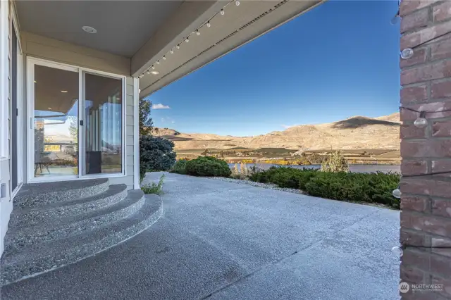 Northerly facing Patio;  Indian Dan Canyon center left, Harmony Heights to right