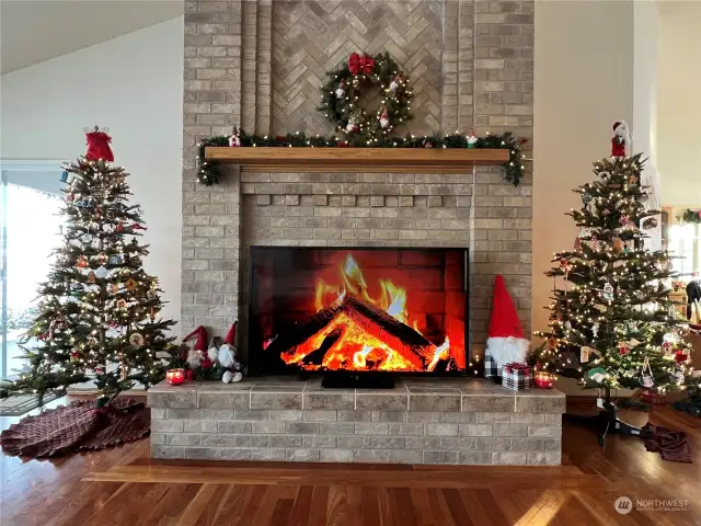 Skip to Christmas and cozy "fire".
