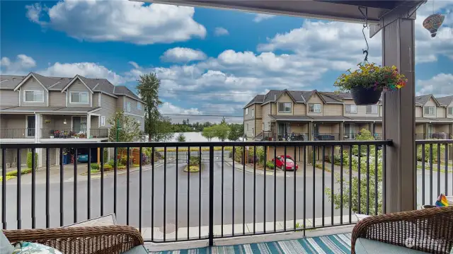 Great lake view from the balcony in this gated community