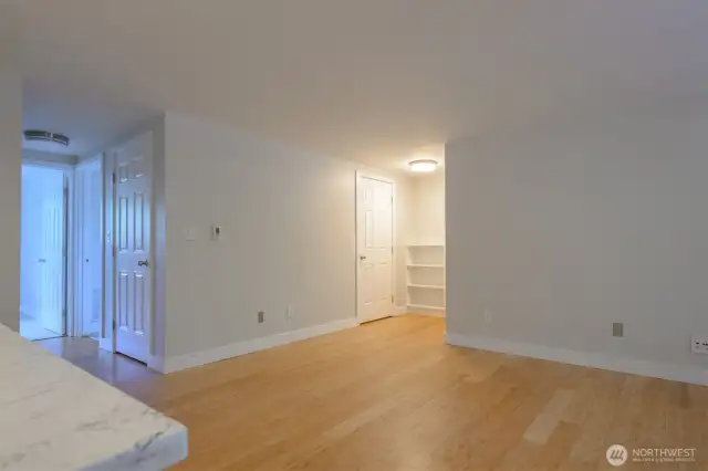 Looking back from the kitchen