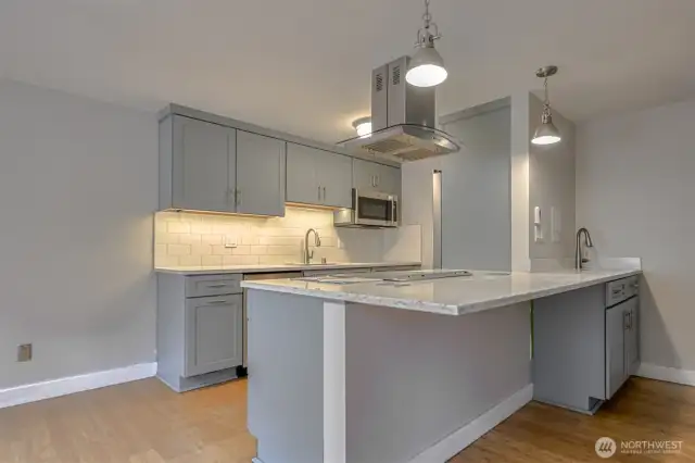 Kitchen and wet bar