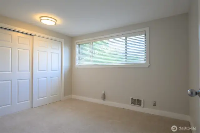 Bedroom with new carpet