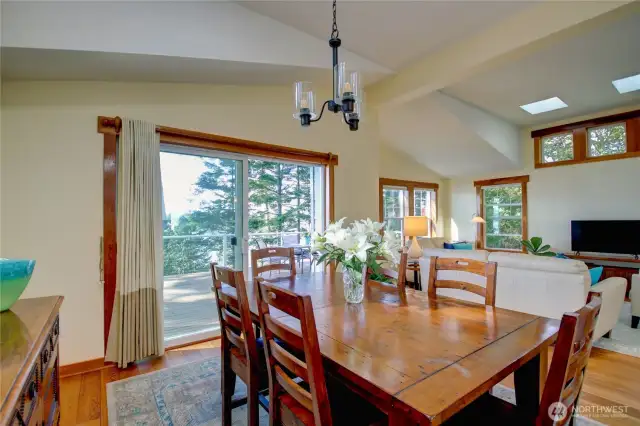 Dining room looking into living room