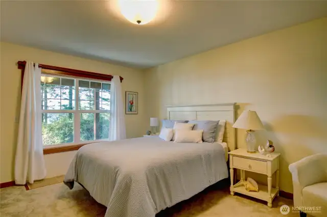 Private primary bedroom on lower level