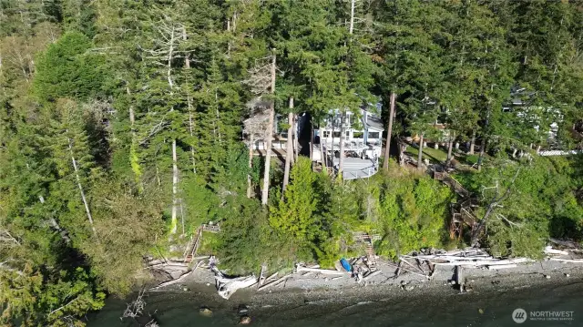 Arial photo home is on the left.