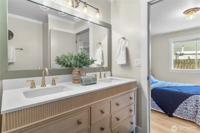 Primary features a double vanity!