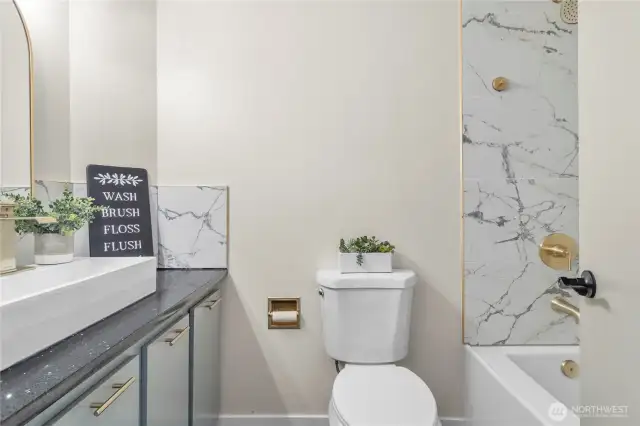 Another view of hallway shared bath!