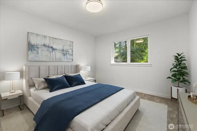 Virtually Staged Primary Bedroom