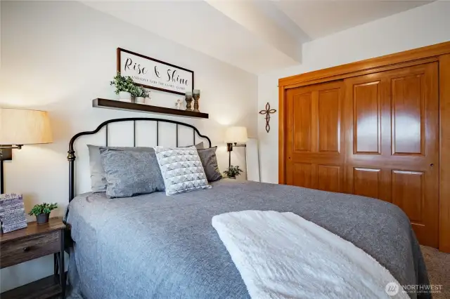 Bedroom with large closet.