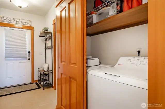 Full size washer & dryer.