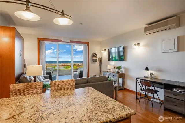 View out to patio.