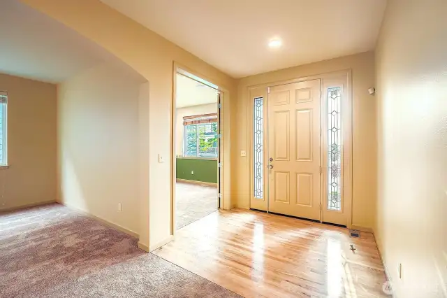 Refinished hardwoods at Entry