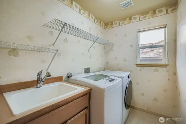 Spacious laundry room