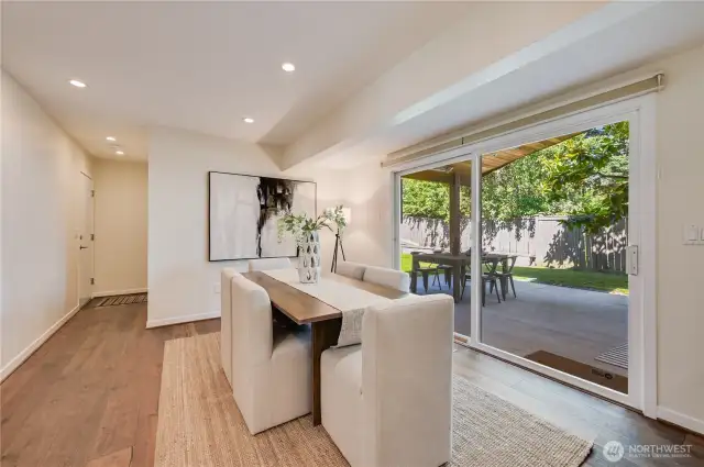 Wonderful dining area which leads to the heated covered patio, ideal for entertaining.