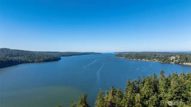 Marrowstone Island on the right, Indian Island on the left