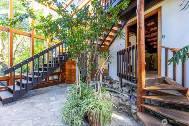Beautiful Atrium complete with a Koi Pond