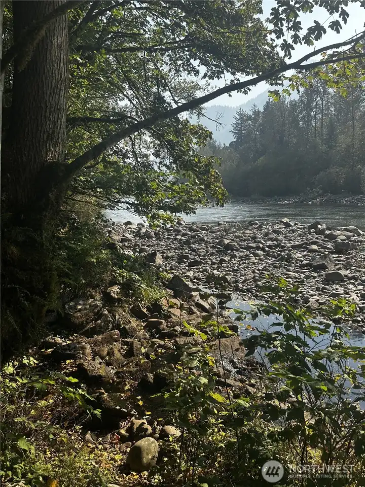 Follow the property’s path to the river.