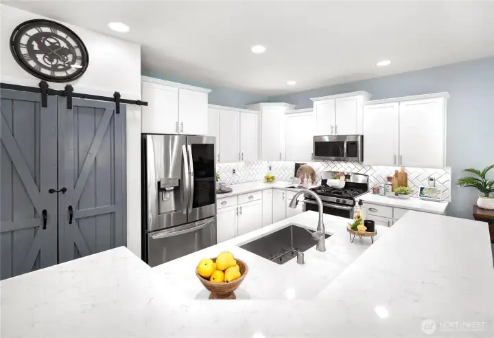Amazing pantry in kitchen.