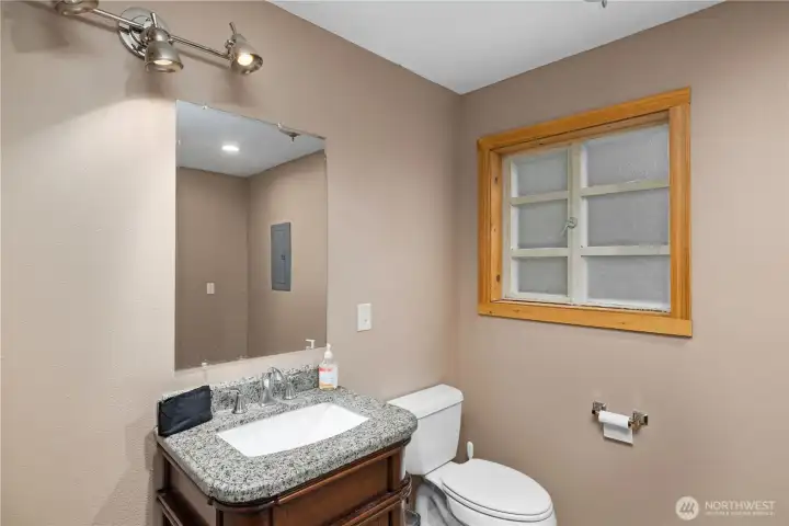 Main level bath with shower.