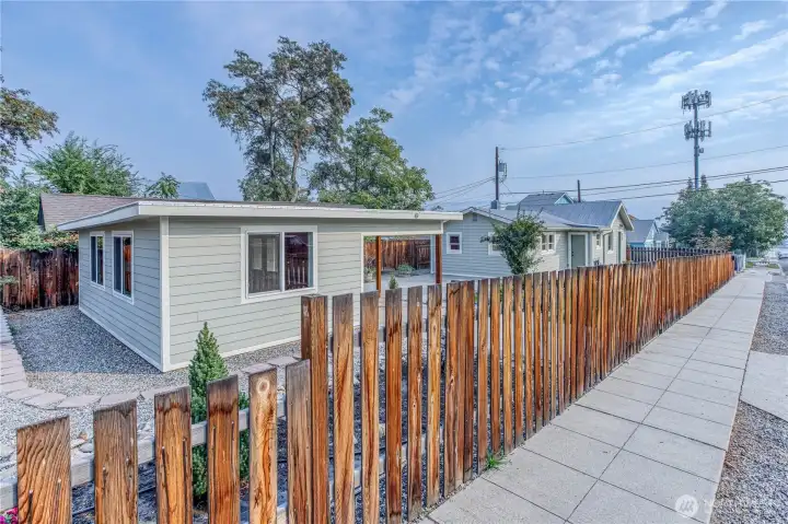 Fully fenced yard