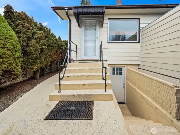 back door and downstairs entry. (perfect for multi generational living or ADU)