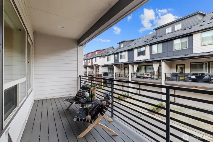 View from main floor balcony.