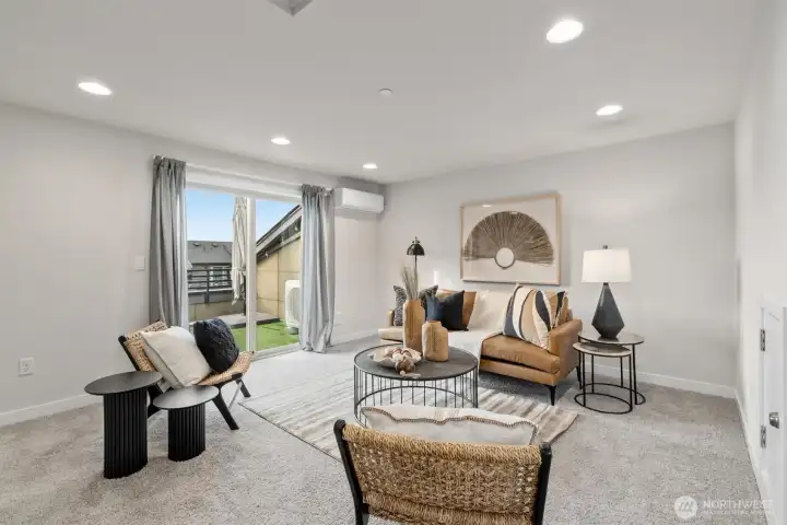 Bonus living area on top floor.