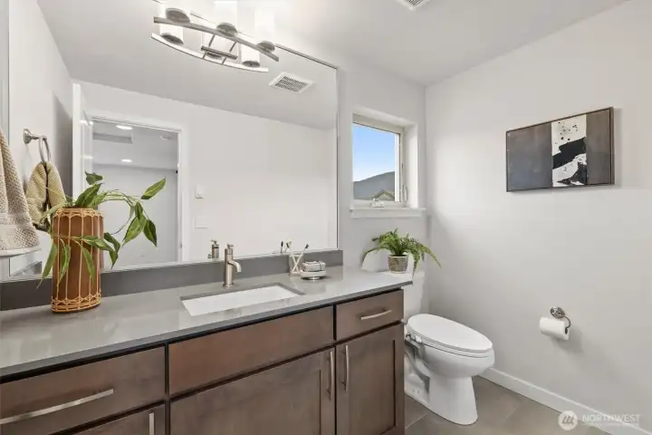 Bathroom off bonus room.