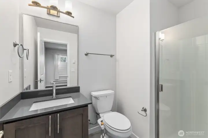 Bathroom off lower bonus room.