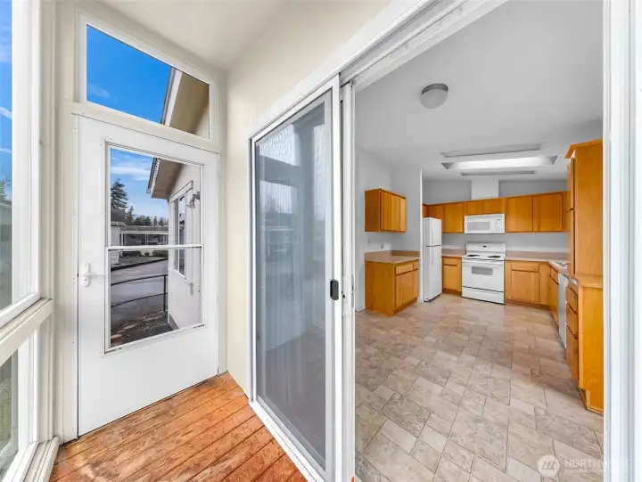 Sun Porch with a ton of windows...great place to have coffee in the morning.