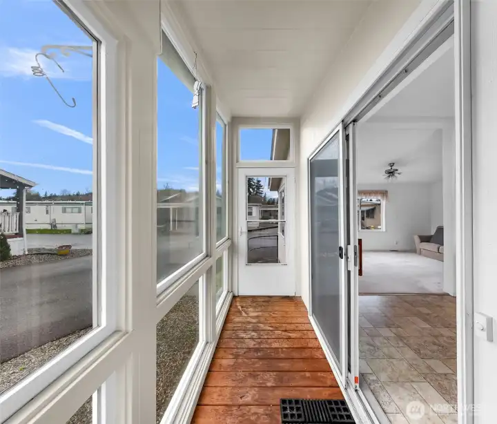 2nd Entrance to the Sun Porch which leads to the Dining Room and the Kitchen.
