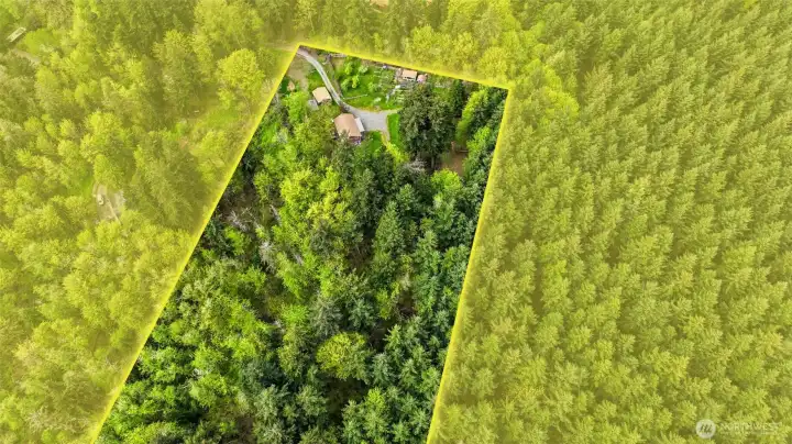 3.12 acres of forestland and 1.8 acres excluded for the house, barn, and outbuildings