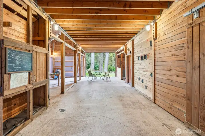 Main floor of barn