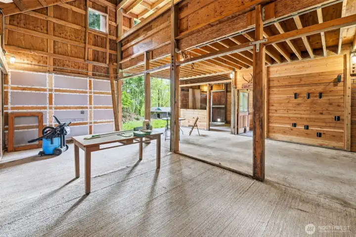 Main floor of barn
