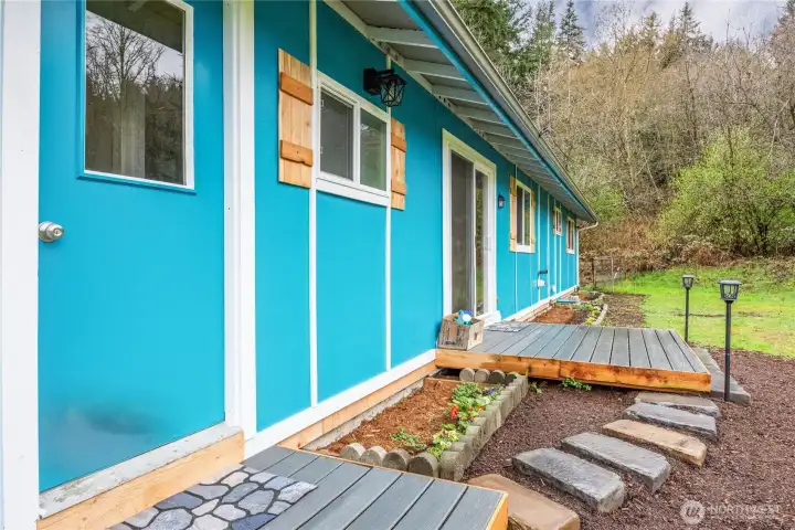 fresh landscaping and new decks