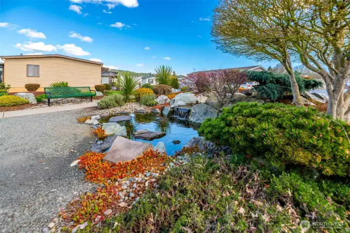 Nice sitting area outside of the Community Center.