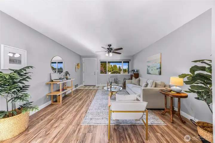 New flooring and ceiling fan added just a few years ago